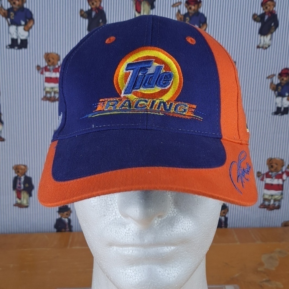 NASCAR Tide Racing #32  embroidered colorblock blue & orange snapback hat cap